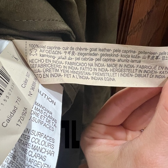 Massimo Dutti 100% goats leather long jacket size medium - Picture 5 of 9